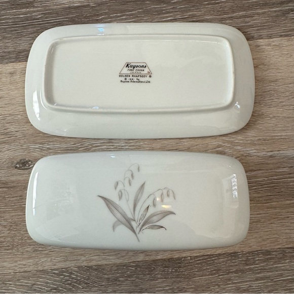 Kaysons Fine China 1961 Golden Rhapsody Butter Dish with Lid Made in Japan - Picture 4 of 7